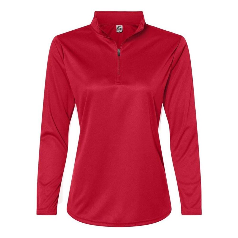 C2 Sport Women�'s Quarter-Zip Pullover / Red